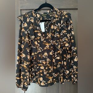 Sugarlips Black and Gold Floral Blouse